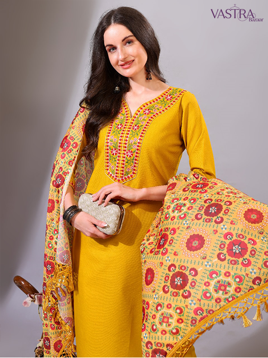 Pure Cotton Kurta Set With Dupatta